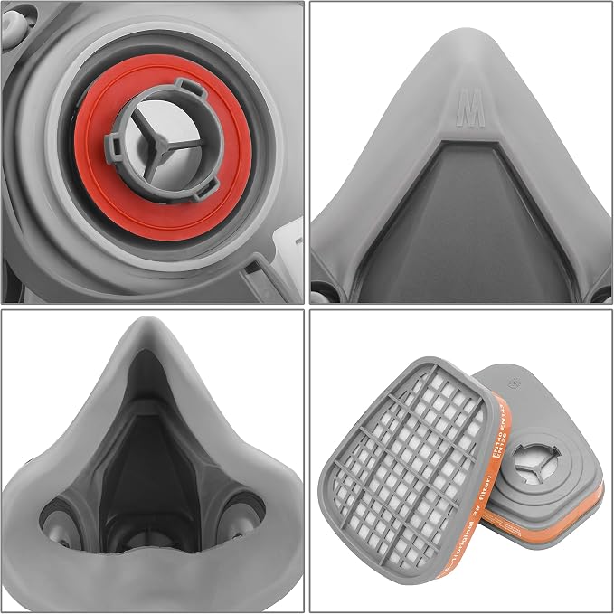 AirGearPro G-500 Reusable Respirator Mask with A1P2 Filters | Anti-Dust | Mask Ideal for Painting, Woodworking, Construction, Sanding, Spraying, DIY etc