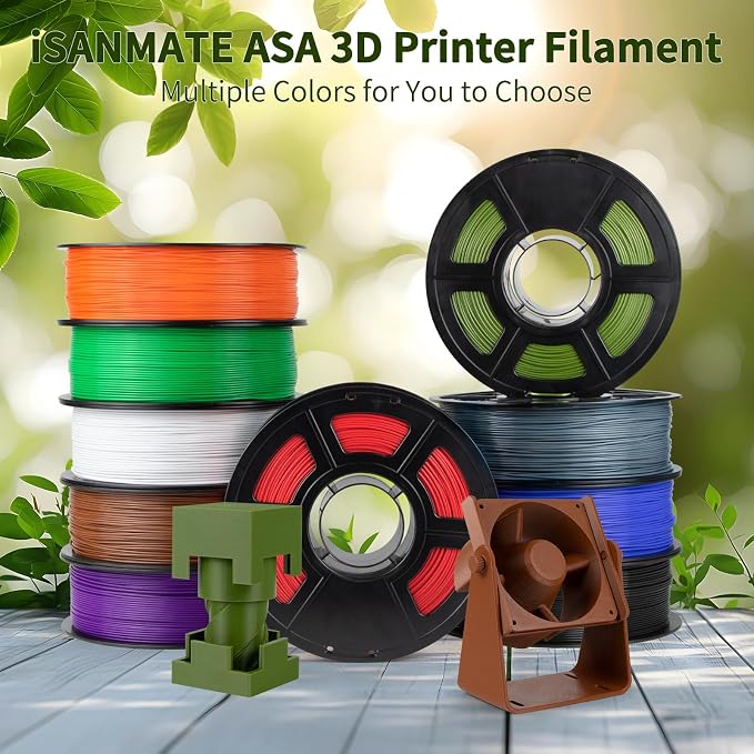 iSANMATE ASA Filament 1.75mm Bluish-Grey 1KG, UV & Weather Resistant 3D Printer Filament Perfect for Outdoor Functional Parts, Dimensional Accuracy +/- 0.02mm, 1kg Spool (2.2lbs)