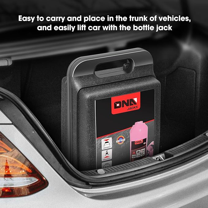 DNA Motoring 6 tons / 13228 lbs Lifting Automotive Welded Hydraulic Bottle Jack for Repair Vehicle, Pickup, Truck, w/Manual Handle, Pink, TOOLS-00355-PK
