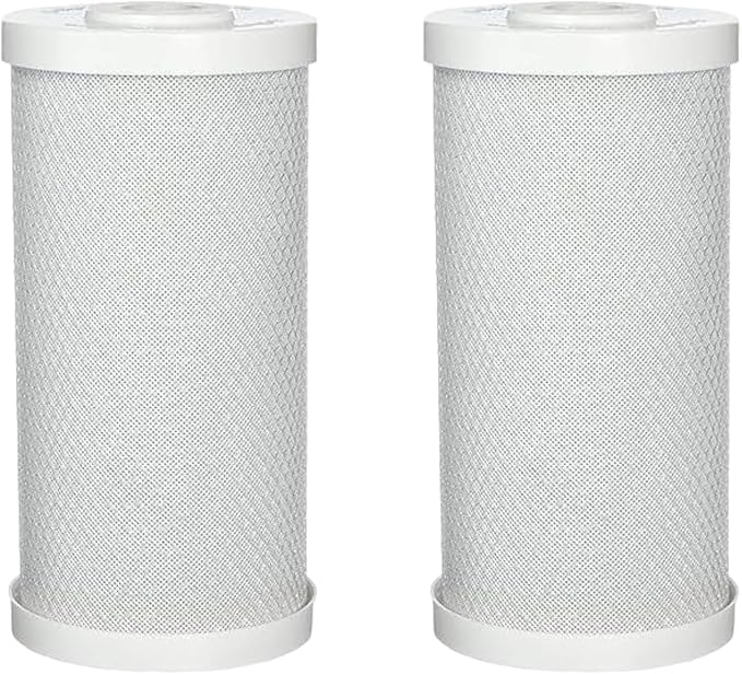 CFS – Carbon Block Universal Whole Home Water Filter Cartridges Compatible with EcoPure EPW4C Models – Remove Bad Taste and Odor – Whole House Replacement Filter Cartridge – 5 Micron (2 Pack)