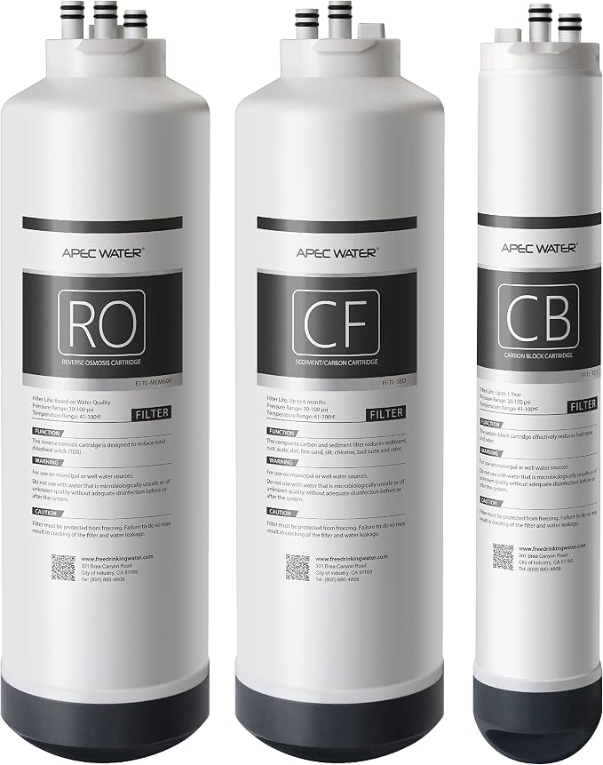 APEC WATER RO Replacement Filters Complete Set for ROTL-600 Tankless RO System
