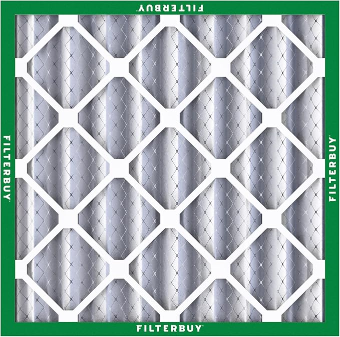 Filterbuy 24x24x4 Air Filter MERV 8 Essential Dust & Allergy Defense (6-Pack), Electrostatic Pleated HVAC AC Furnace Filters Replacement, Made in USA (Actual Size: 23.38 x 23.38 x 3.63)