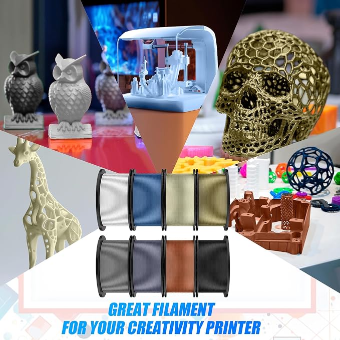 Pangda 3D Printer Filament Bundle 1.75mm Multicolor Matte or Silk PLA Filament 3D Printing Material for Halloween Thanksgiving Day Christmas Easter Holiday Crafting Decorations(Classic Color)