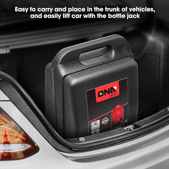DNA Motoring 8 tons / 16000 lbs Lifting Automotive Welded Hydraulic Bottle Jack for Repair Vehicle, Pickup, Truck, w/Manual Handle, Red,TOOLS-00358