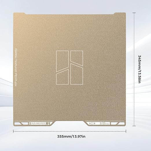ENOMAKER Bamboo Original H2D H2S PEI Build Plate, Textured Print Bed Surface, Strong Adhesion,Self-Release When Cooled,Flexible Steel Plate,Dual Side Sheet for Bambu 3D Printer H2 Heat Bed 35.5x34.5cm