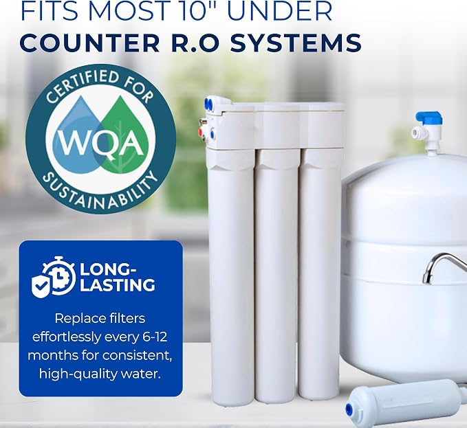 IPW Industries Inc. | Complete Reverse Osmosis Water Filter Replacement Kit for Krystal Pure KR15 - Membrane Filter, Carbon Block Filters, Polypropylene Sediment Filter for Efficient Water Filtration