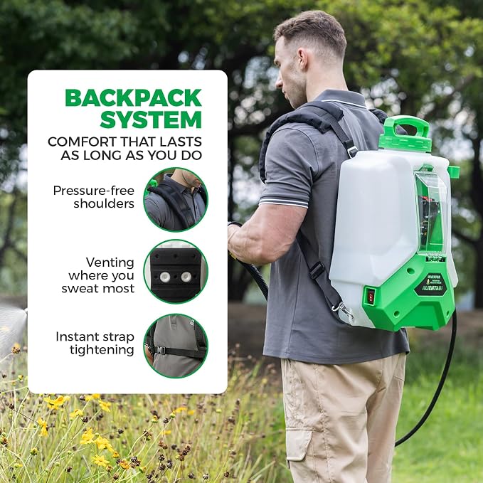 Inventor Flex6 Upgraded, 4 Gallon Battery Powered Backpack Sprayer with 6-Gear Lightweight Sprayer for Lawn, Garden, Patio, Plant Watering
