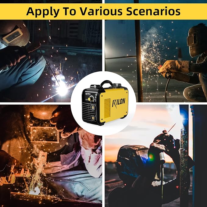 Stick Welder 110V/220V, Arc Welding Machine 160A, IGBT High Duty Cycle, Dual Voltage MMA Welding Kit with Hot Start Arc Force Anti-Stick DC, Yellow