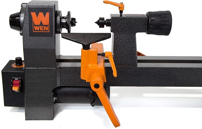 WEN 3421 3.2-Amp 8" by 12" Variable Speed Mini Benchtop Wood Lathe