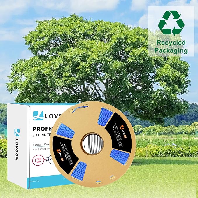LOVOON PLA Filament 1.75mm Silk Blue Green dualcolor Change by Angle 3D Printing Filament, Shiny Coextrusion PLA Filament, Silk Blue Green, 1KG/(2.2lbs)/Spool