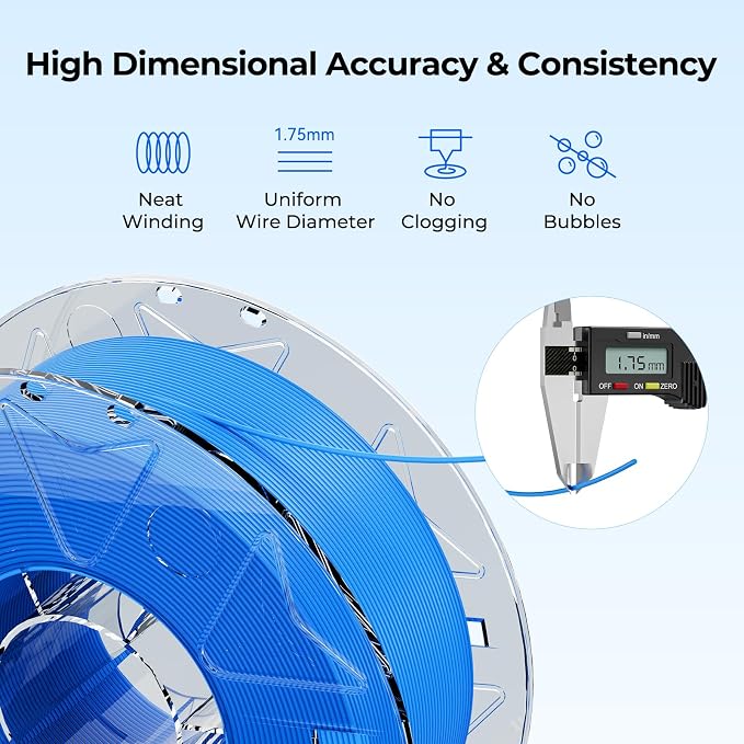 Creality 3D Printer RFID Filament Bundle, Hyper PLA Filament 1.75mm for 3D Printing, Hyper PLA RFID Filament No-Tangling High Precision, 1KG(2.2 lbs) Spool (2 White)