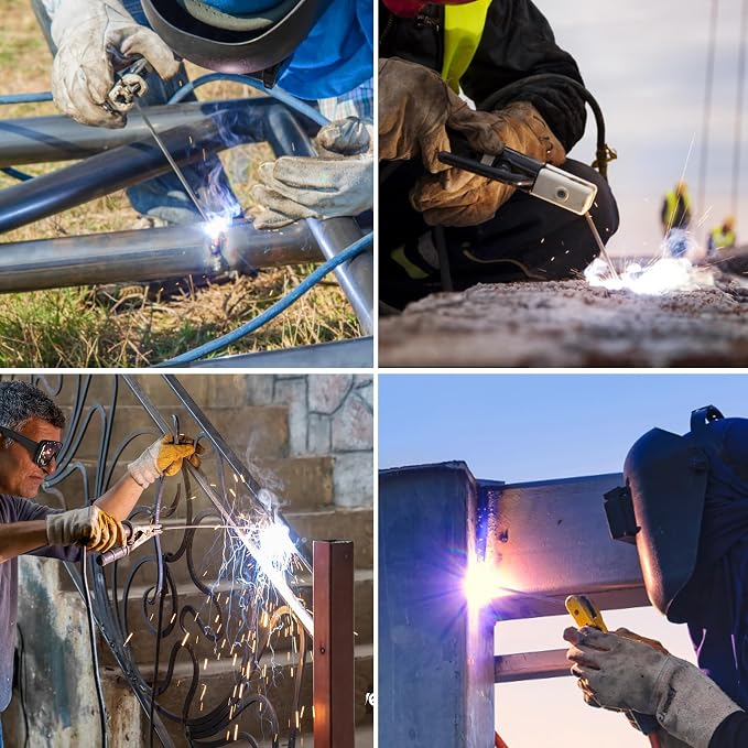 110V 120Amp Welding Machine Handheld Portable ARC Welder Gun Hand Held Welder Machine & 3/32" Stick Welding Electrode Rods 4.5LB