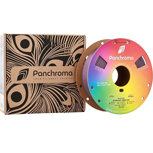 Polymaker Panchroma Starlight PLA Filament 1.75mm for 3D Printing, Mercury | Neatly Wound, Starry Sky PLA 1kg, Easy Print & Smooth Feeding, Compatible with Bambu Lab & Most 3D Printers