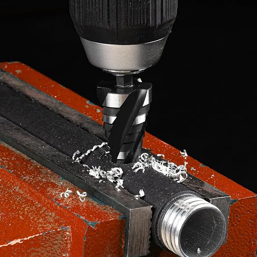 THINKWORK Four Spiral Flute Step Drill Bit Set (Metric), 5 Pcs HSS Step Drill Bits (4mm-35mm) Unibit Step Drill Bit, 6mm and 10mm Shank Step Bits for Aluminum, Wood, Plastic, Metal
