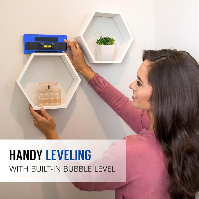 Franklin Sensors ProSensor 710+ Stud Finder with 13-Sensors, Wood & Metal Stud Detector/Wall Scanner, Built-in Bubble Level, Blue, Made in the USA