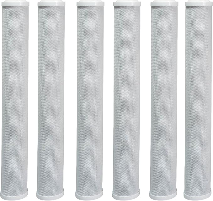 CFS – Carbon Water Filter Cartridge Compatible with EV9108-27, CG5-20S Models – Removes Bad Taste and Odor – Whole House Replacement Filter Cartridge – 20" Cartridge – White (6 Pack)