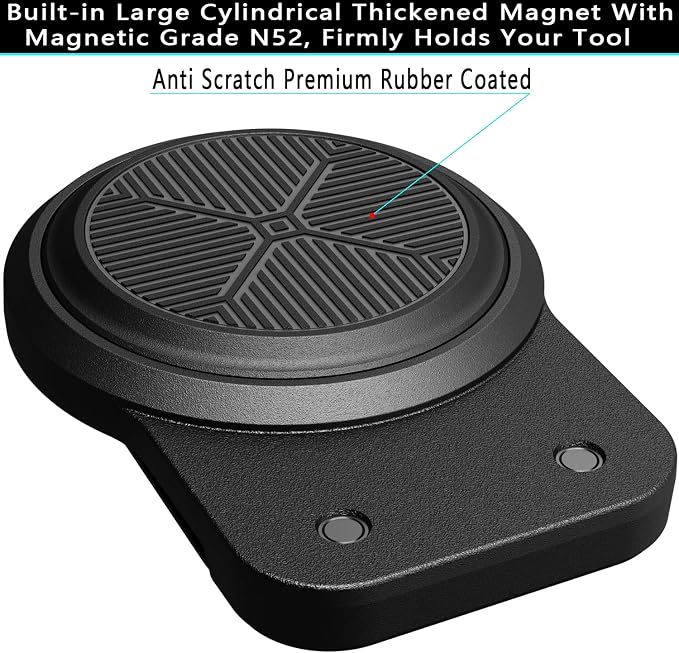 Magnetic Tool Holder | Strong Magnet Clip-On Belt Holster for Wrench, Pliers, Screw Driver, Hammer, Screws, Nails, Sockets, Trowel, Drill Bit, or Any Magnetic Tool and Hardware Holder