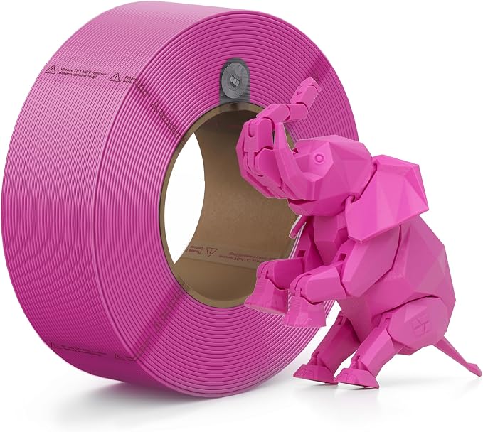 Bambu Lab 3D Printer Filament, 1.75mm PLA 3D Printing Filament Dimensional Accuracy +/- 0.03 mm, Fast Printing RFID PLA, No Warping & Tangling, 3D Print Material 1kg Refill Magenta