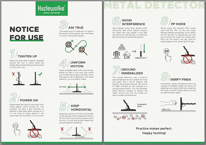 Metal Detector for Adults, 5 Professional Mode with Higher Accuracy 10” Waterproof Coil for Gold Detecting