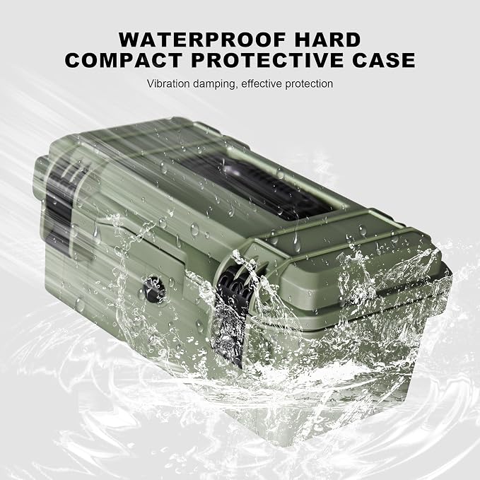 Shockproof Tool Hard Case with Customizable Foam,IP67 Waterproof & Dustproof,Portable Storage for Repair parts,Camera Accessories,Car tools,15.55x8.86x7.09 Inches(Green)
