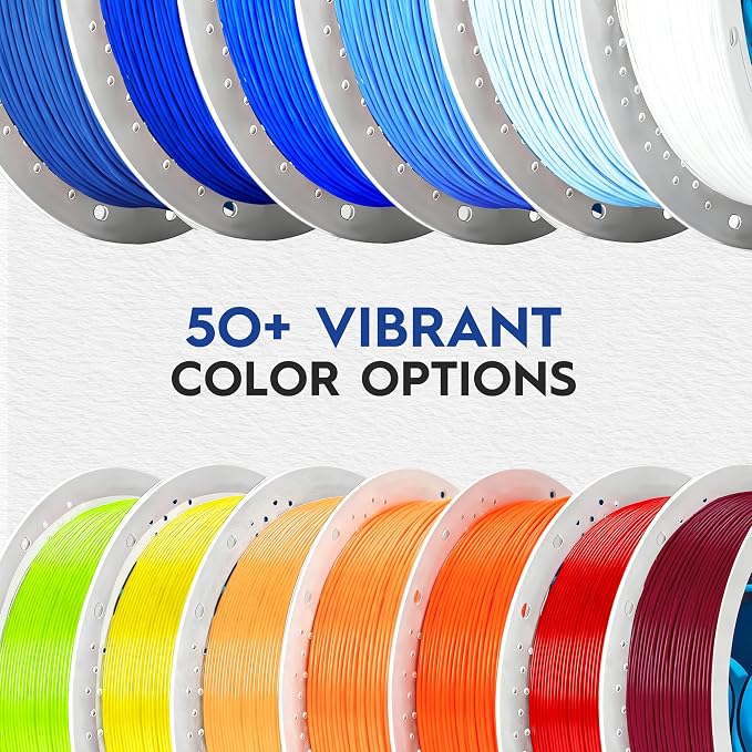 PLA Filament 1.75mm, 1kg Spool, ±0.02mm Accuracy, Smooth Printing & Low Warping 3D Printing Material for Most FDM 3D Printers
