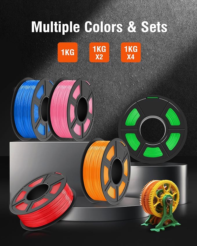 SUNLU ABS Filament 1.75mm,4 White,4kg | 3D Printer Filament,Highly Resistant Durable,Heat Resistance,Excellent Toughness,For 99% FDM 3D Printers.
