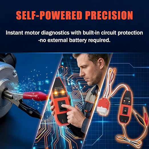 Universal ECM Motor Tester for HVAC, Advanced Diagnostic Tool for Electronically Commutated Motors, Compatible with GE, Emerson, Regal Rexnord, Genteq, York, Carrier, Trane, Lennox