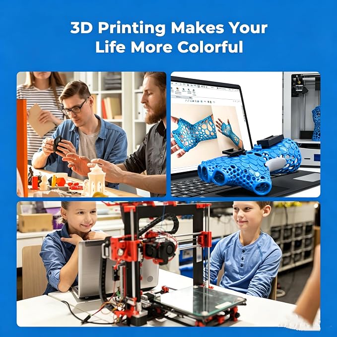 Creality Hyper PLA Filament 1.75mm 1KG(2.2lbs), High Speed PLA 30-600mm/s Rapid 3D Printer Filament, Dimensional Accuracy +/-0.02mm, Fit Most FDM 3D Printers, Rainbow Spring Lake