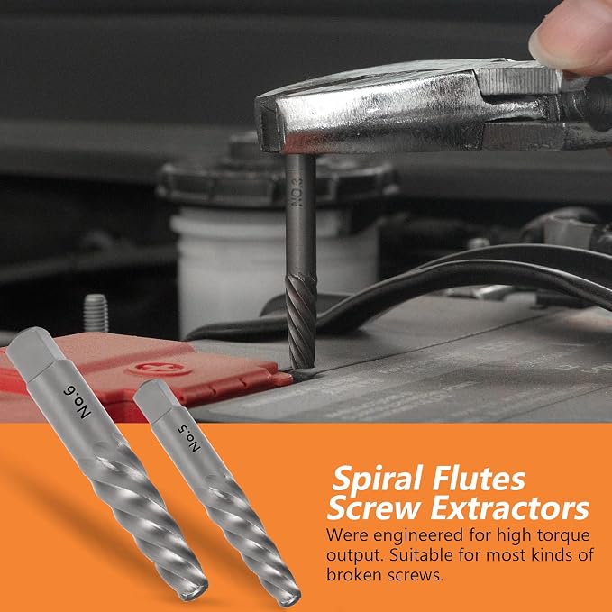 Screw Extractor Set, 55 Pieces Easy Out Bolt Extractor Set, Multi-Spline Extractors Remover for Removing Stripped Screws, Studs, Fittings and Lugs Extraction