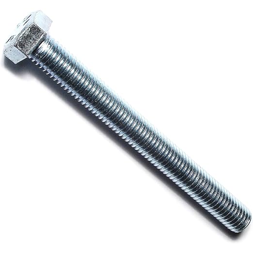 Hard to Find Fastener Tap Hex Bolts, Durable Corrosion-Resistant Steel Hex Head Bolt for Home Improvement, DIY, Construction, 5/8-11 x 6, Pack of 25