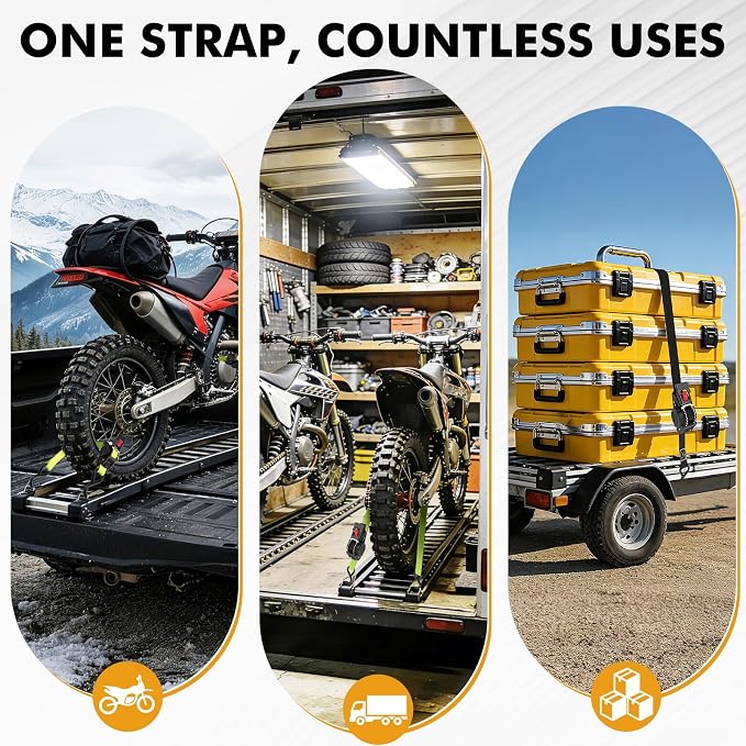 LEVELEVE Retractable Ratchet Tie Down Straps (1" x 10FT, 2-Pack, Black) - Heavy Duty 1760LBS Break Strength Quick-Lock, Weather Resistant for Moving, Cargo, Trucks & Boats