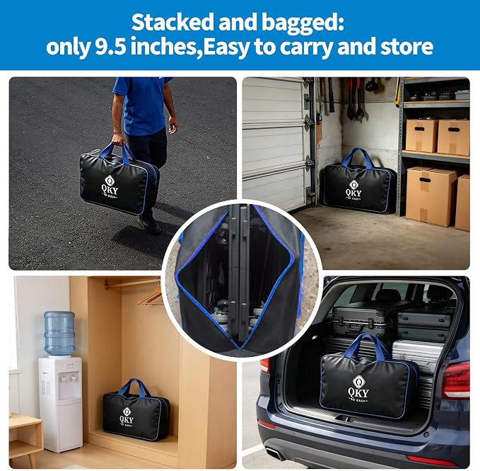 Furniture Dolly with Removable Pull Handle, Maximum Load 1760LBS, Connectable Heavy Duty Moving Dolly Cart, 4 Wheel Flat Dolly with 2.5in 360° Rotatable Rubber Wheels for Home Garage Black 4Pack