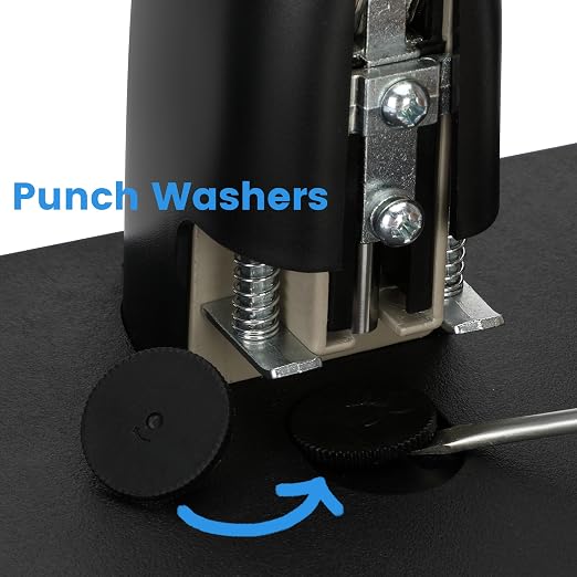 for Topfurn Heavy Duty 3 Hole Paper Punch Replacement Punch Kit,9/32-Inch Diameter Replacement Punch Kit,Includes 3 Punch Blades, 6 Punch washers, and 2 Tools for Replacing the Punch Blades