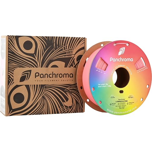 Polymaker Panchroma Luminous PLA Filament 1.75mm for 3D Printing, 1kg, Pink | Neatly Wound, Glow in the Dark, Easy Print & Smooth Feeding, Compatible with Bambu Lab & Most 3D Printers