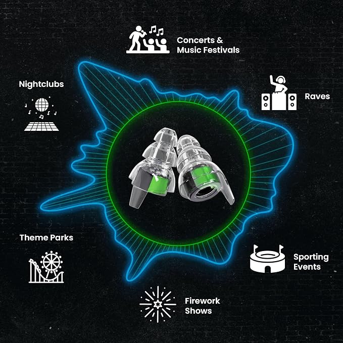 Eargasm High Fidelity Earplugs: When We were Young Edition - Noise Reducing Ear-Plugs for Hearing Protection at Music Festivals, Concerts, Raves, Live Events, Loud Environments and More