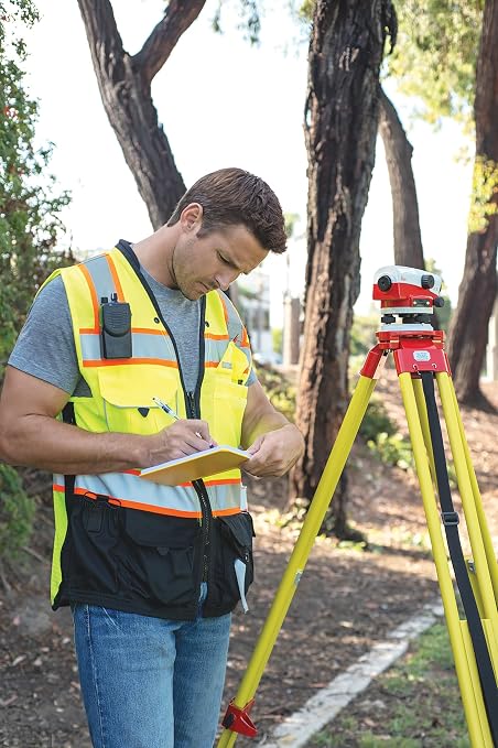 Kishigo Premium Black Series Men's Surveyors Vest S5002, Class 2 Hi-Vis Safety Vest, 10 Pockets with Reinforced Front Zipper Closure & Durable Webbing, ANSI/ISEA 107 Compliant (Lime/Black, 4XL)