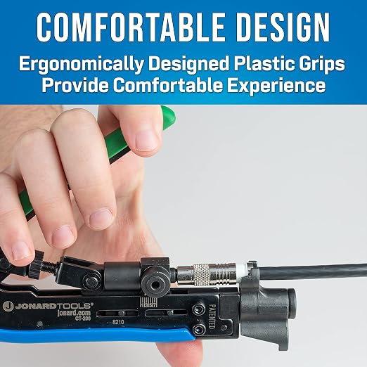 Jonard Tools CT-200, Universal Compression Tool with Dual Head for Coaxial Cable F Connector