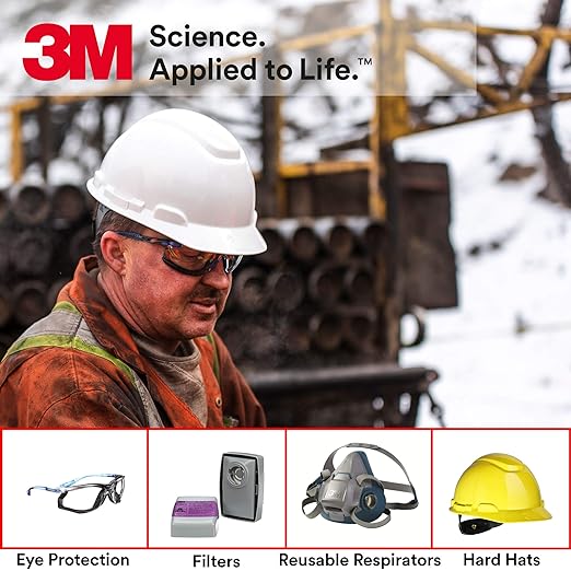 3M Safety Glasses, Virtua, Pack of 100, ANSI Z87, Unisex, Clear Hard Coat Lens, Clear Frame, Economical Eye Protection, Lightweight, Wraparound Coverage, UVA, UVB, UVC