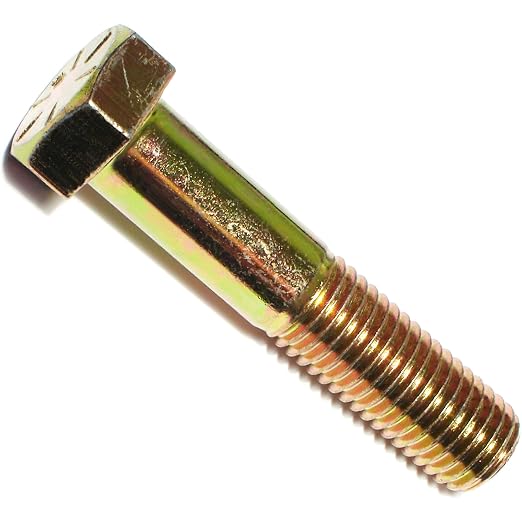Hard-to-Find Fastener Grade 8 Hex Cap Coarse Large Bolts, Midwest Assortment Refill, Steel Hex Bolts for Construction, Home Improvement, 3/4-10 x 3-1/2 - Inch, Pack of 3