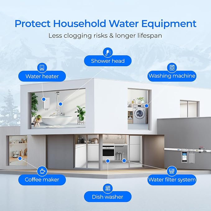 Waterdrop Whole House CTO Carbon Sediment Water Filter Cartridge Replacement for GEยฎ FXHTC, GXWH40L, W10-PR, Culliganยฎ RFC-BBSA,10"X4.5", 5 Micron, 3Pack