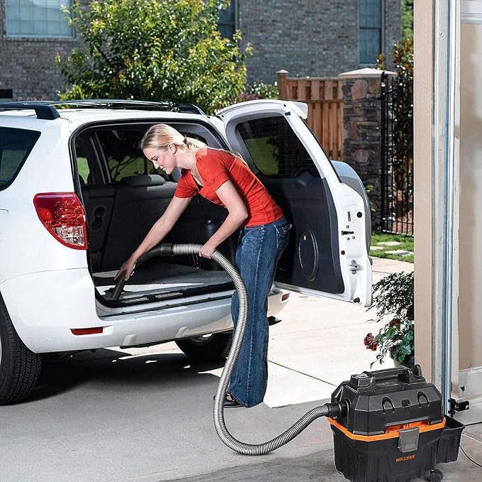 WECLEAN Shop Vac 4 Gallon 5.5 Peak HP Commercial Wet Dry Vacuum Cleaner, Heavy Duty Shop Vac with Blower Function, HEPA Filter, Portable Wet Dry Vac for Garage Car Detailing Construction Cleanup