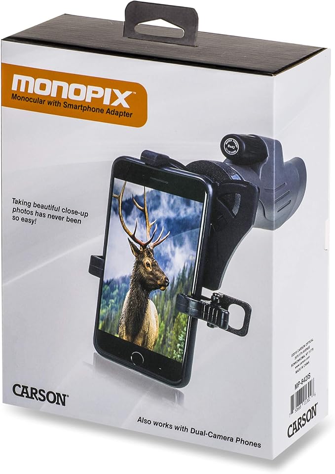MonoPix 8x42mm, Smartphone Digiscoping Bundle | Waterproof Monocular - Perfect Addition to All Outdoor and Hunting Adventures (MP-842IS)