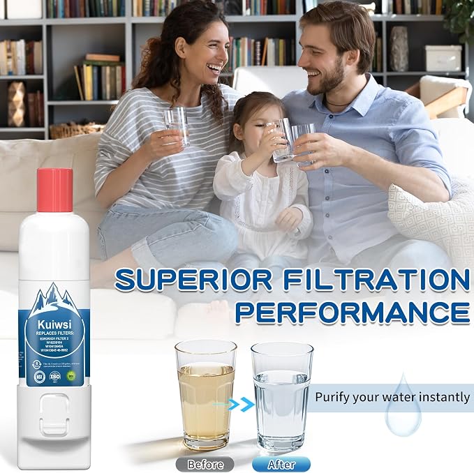 KAD2RXD1 Water Filter 2 Replacement for KitchenAid KRFF577KPS02, KRMF536RPS01, KRQC736RPS, KRMF706ESS01, KRFC704FPS, KRMF706EBS01, KRFF507HPS02, KRFC604FSS, KRMF606ESS, 1 Pack