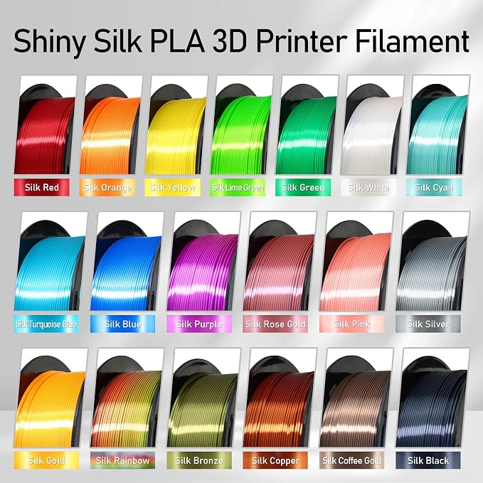 Silk Multicolored Rainbow PLA 3D Printer Filament, 1.75mm PLA Fast Color Change 3D Printing Material, 1kg Spool (2.2lbs),for FDM 3D Printers