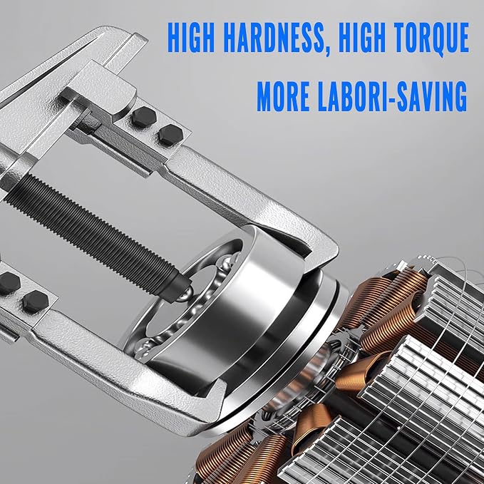 3 in 1 Gear Puller Set,9pcs 2 Jaw Bearing Flywheel Puller Kit with Reversible Jaws,Cr-V Steel Heavy Duty Pulley Puller Tool for Pulley Gear Bearing Flywheel Removal.