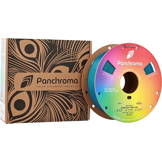 Polymaker Panchroma Starlight PLA Filament 1.75mm for 3D Printing, Neptune | Neatly Wound, Starry Sky PLA 1kg, Easy Print & Smooth Feeding, Compatible with Bambu Lab & Most 3D Printers