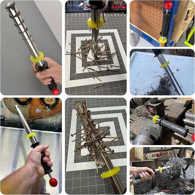 ULIBERMAGNET Magnetic Pickup Lifter, 8000 Gauss Neodymium Magnetic Lift Tool with Quick Release, Magnetic Chip Collector for Pickup Nails, Screws, and Metal Scraps