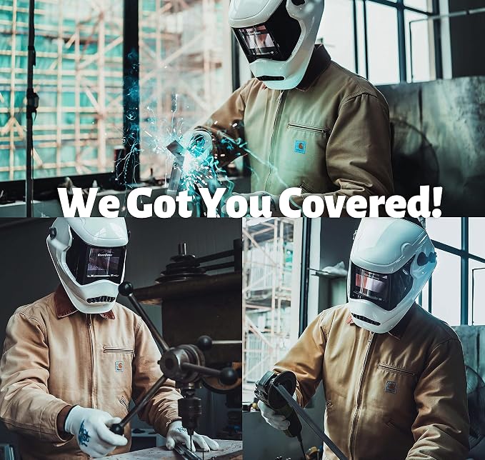 Auto Darkening Welding Helmet: ANSI Z87.1 Certified - True Color Lens - Built for MIG TIG Stick Pros