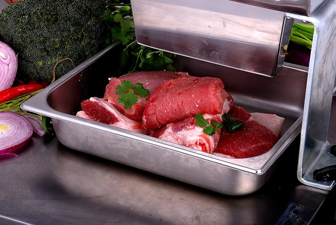 Hakka Commercial Meat Tenderizer, Manual Meat Tenderizer Machine Stainess Steel 5 inch/125mm 27 Knife Meat Flatten Tool for Steak