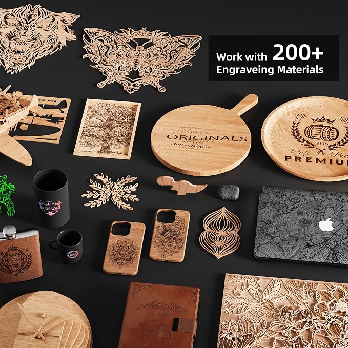 LONGER RAY5 Laser Engraver 20000mW Laser Cutter 130W CNC Laser Cutter with 3.5"Touch Screen Laser Engraving Machine DIY Engraver Tool for Metal Glass Wood Leather Laser Class ii
